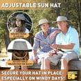 thumbnail image 5 of Tirrinia Fishing Hiking Hat for Women Safari Sun Hat Wide Brim Camping Hiking Fishing Hunting Boating Safari Cap with Adjustable Drawstring Boonie UPF 50+ Grey, 5 of 7