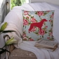 thumbnail image 3 of Carolines Treasures Greyhound Shabby Chic Blue Roses Canvas Fabric Decorative Pillow BB1086 14Hx14W multicolor, 3 of 4