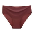 thumbnail image 2 of Silk Panties for Women Sexy Thin Breathable Low Rise Hipster Underwear Ladies Basic Smoothing Solid Color Stretchy High-Cut No Show Workout Briefs, 2 of 3