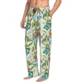 thumbnail image 6 of Sigee Meadow Plants And Butterflies print Men's Pajama Pants Lounge Sleep Bottoms with Elastic Waistband and Pockets-Small, 6 of 6