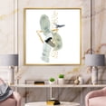 thumbnail image 2 of Designart 'Abstract Golden Mountain With Bird and Moon' Modern Framed Canvas Wall Art Print, 2 of 5