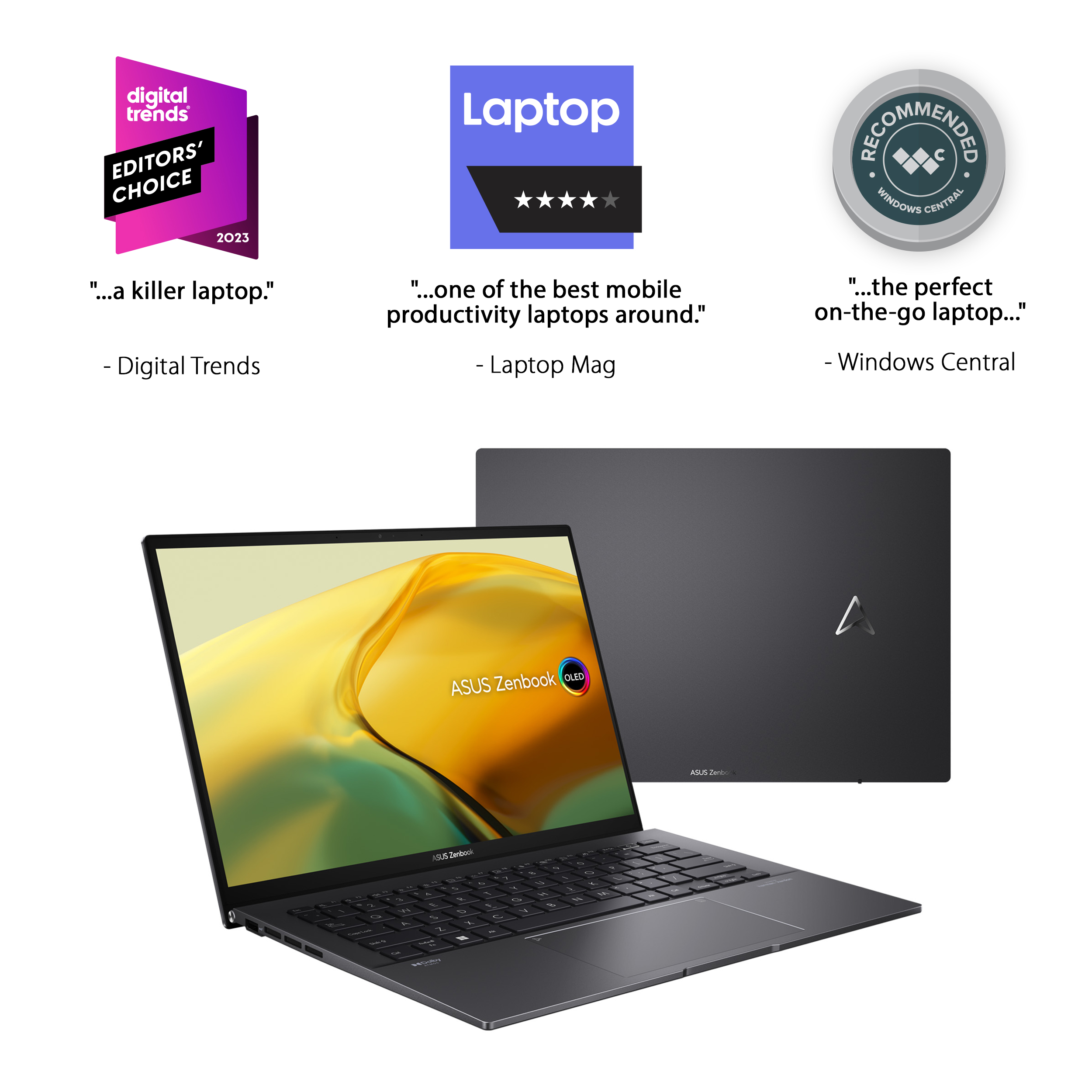 ASUS Zenbook 14” OLED Touch PC Laptop, AMD Ryzen 7 7730U, 16GB, 512GB, Windows 11, UM3402YA-WS74T - image 3 of 15