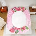 thumbnail image 5 of Homewish Initial H Letter Queen Sheet Sets, Pink Watercolor Flower Bedding, 4 Pieces, 5 of 7