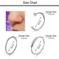 thumbnail image 2 of Briana Williams 20G Nose Rings Stainless Steel Nose Ring Hoops Piercings Jewelry, 2 of 6