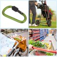 thumbnail image 7 of Uxcell 3" Aluminum D Ring Locking Hook Clip Screw Gate Keychain, Green 4 Pack, 7 of 7
