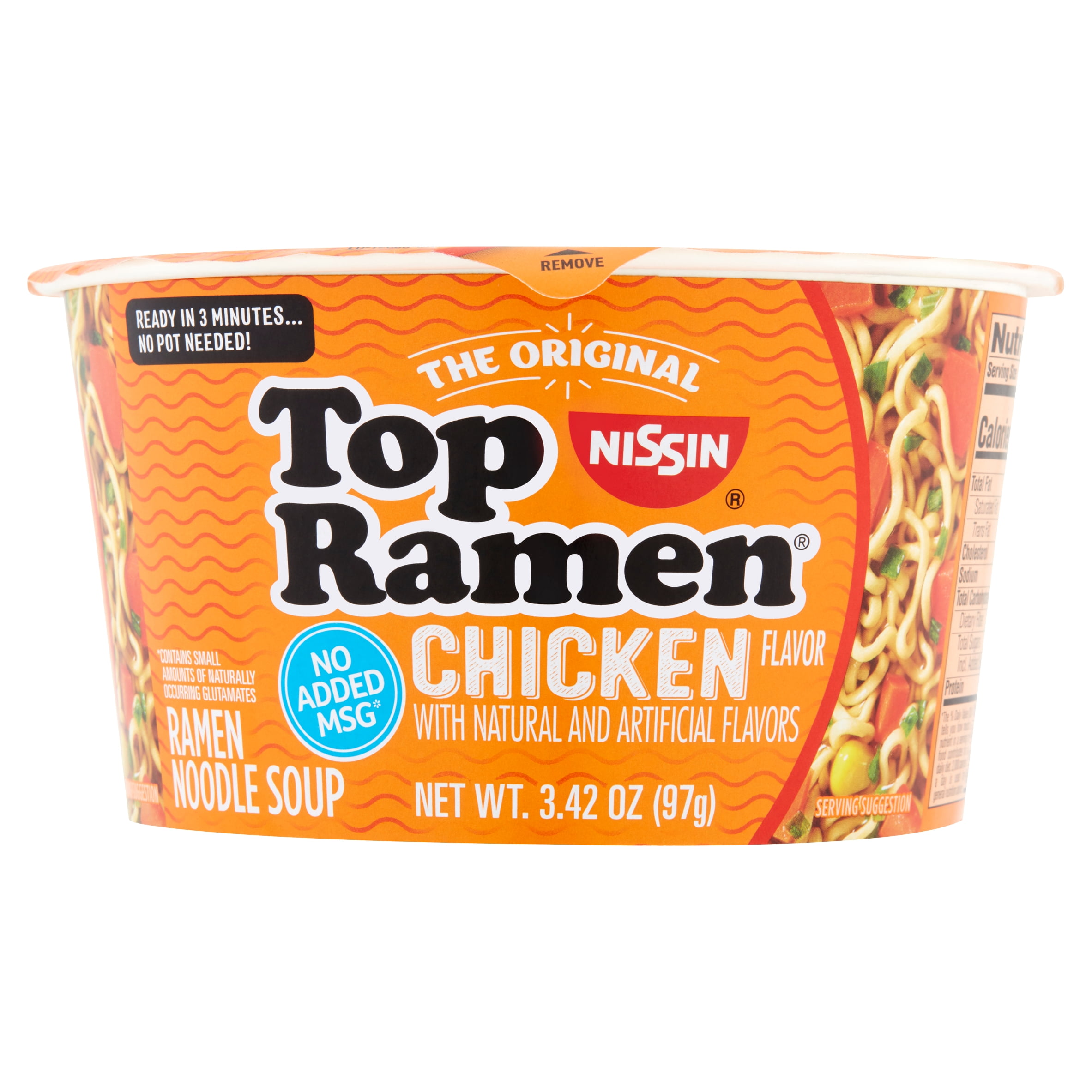 Nissin The Original Top Ramen Chicken Flavor Ramen Noodle Soup 3 42 Oz Walmart Com Walmart Com