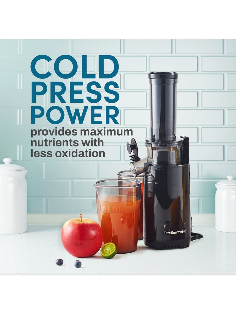 Elite Gourmet, Masticating Juicer, 150W 16 oz 1-Speed, Black (2