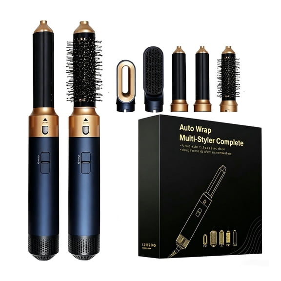 Hair Dryer Brush, Multifunctional, 5 in 1, 1000W, 3 Temperature Settings, Drying, Curling, Straightening and Styling Hair, Portable, Interchangeable Heads