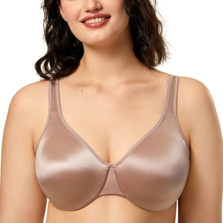 

DELIMIRA Women s Seamless Plus Size Minimizer Underwire Full Coverage Bra