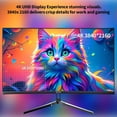 thumbnail image 6 of ZZA 27 Inch 4K UHD 3840*2160P Computer Monitor, 75Hz IPS Flat Monitor, 120% sRGB, 300cd/㎡ Brightness, HDR10 & AMD FreeSync, 2×HDMI 2.0 & 2×DP 1.2, Ideal for Business & Office Work, 6 of 9