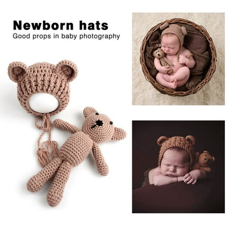 Infant Baby Knitting Crochet Beanies Hat With Doll Toy Set Newborn Baby Boy Girl Photography Prop Outfit Clothes Costume Walmart Canada
