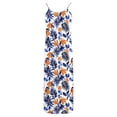 thumbnail image 4 of Dresses for Women Crew Neck Adjustable Spaghetti Straps Sleeveless Maxi Dress Loose Casual Printed Sundress Beach Vacation Clothse, 4 of 6