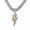 Silver-26inch, variant on Hip Hop Cuban Chains Lightning Pendant Necklace With 13mm Miami Cuban Chain Iced Out Bling HipHop Necklaces Fashion Jewelry