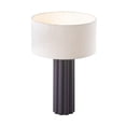 thumbnail image 3 of TOV Furniture Latur Lampe de Table Moderne en Fer, Métal et Lin de 20,4 Po H en Gris/blanc, 3 of 8