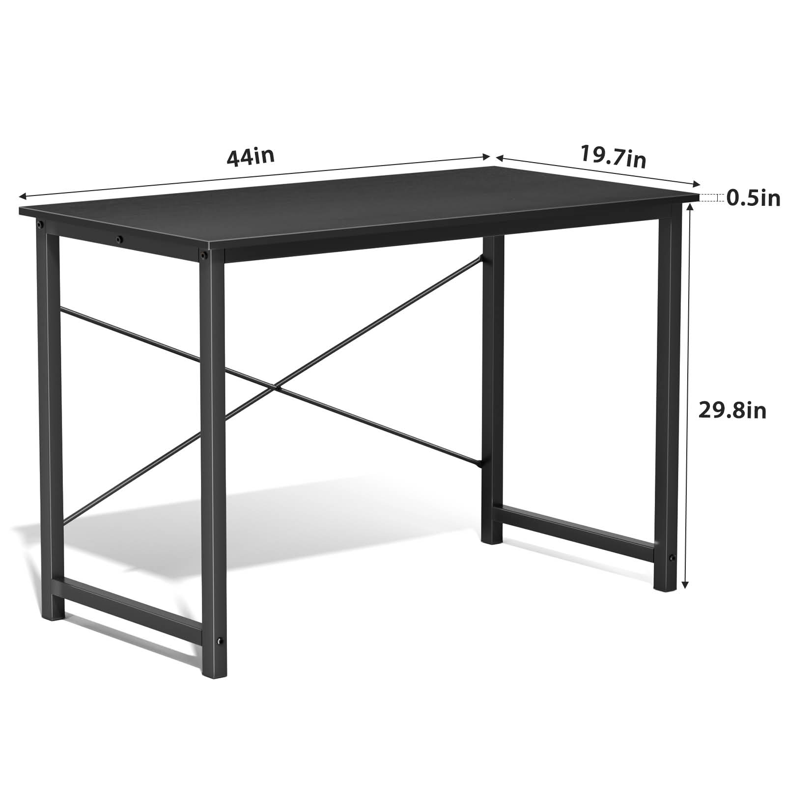 MAYEERTY Computer Office Desk for Small Spaces Writing Gaming Work Desk with Storage Bag Headphone Hook