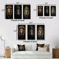 thumbnail image 5 of Designart "Majestic Lion King with a Golden Crown III" Animals Lion Wall Art Set Of 3 - Lion Brown Gallery Set For Office Decor, 5 of 7