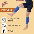 thumbnail image 7 of Flamingo Calf Support Premium Leg Wrap Brace, Compression Sleeve, BLUE, XL, 7 of 7