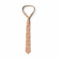 thumbnail image 3 of Tribal Necktie, Abstract Quirky Tribal Vibes, Dress Tie, 3.7", Burnt Sienna Ivory, by Ambesonne, 3 of 3