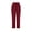 Wine, variant on Women's Navy Linen Capri Pants with Side Pockets, Drawstring Elastic Waist Casual Cropped Pants, Size L