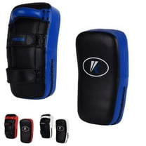 Kruzak Muay Thai Kick Pad for Training, Kicking Strike Shield for Kickboxing Martial Arts Sparring Taekwondo Muay Thai MMA Karate and Combat Sports (Sold as Single) (Black/Blue)