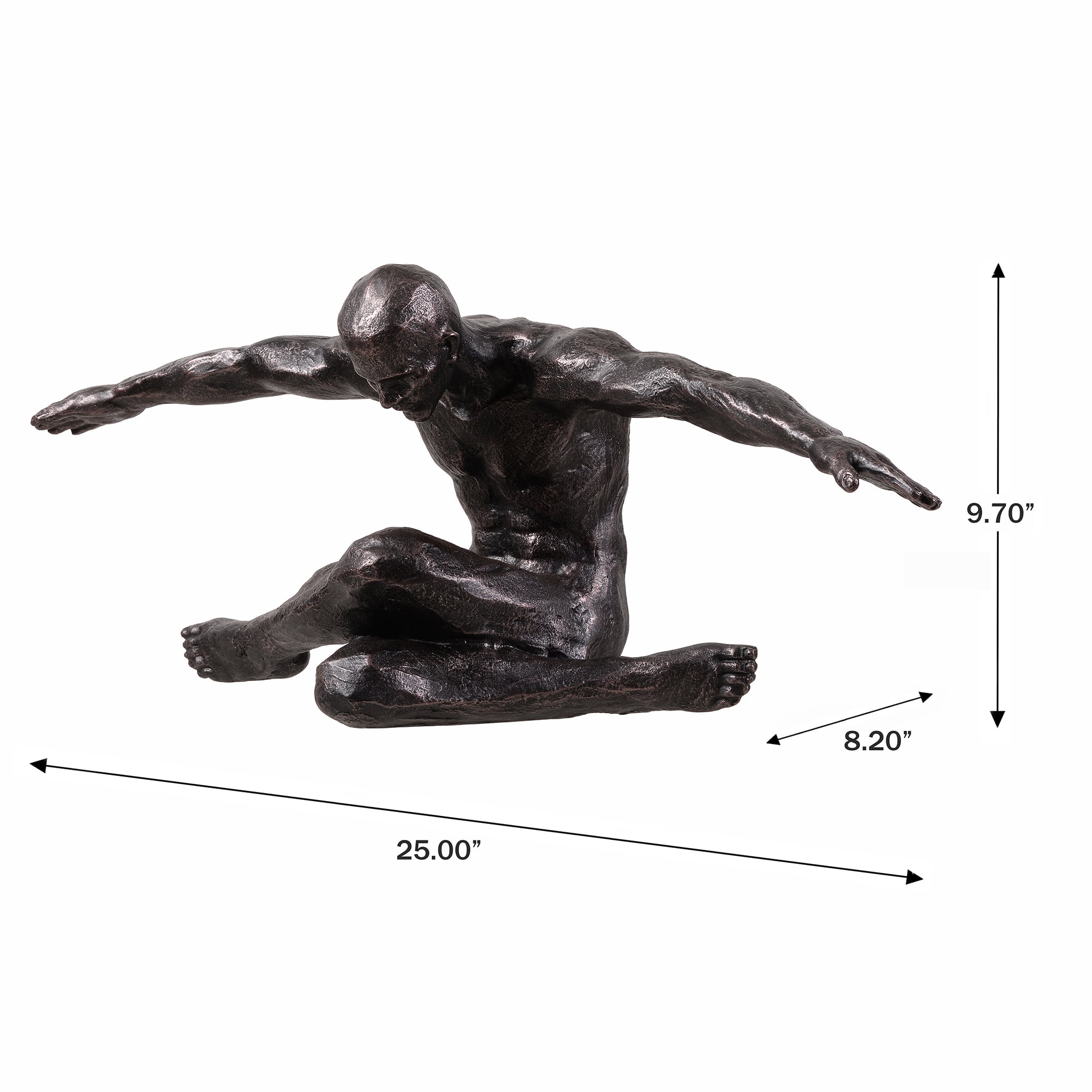 Stretching Human Sculpture Resin Home Decor Contempory Tabletop Ornament