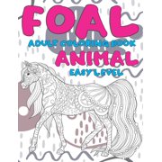 Adult Coloring Book Animal Easy Level - Foal (Paperback)