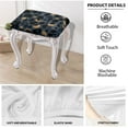 thumbnail image 4 of Xoenoiee Black Golden Leopard Print Bar Stool Covers Rectangle Stretch Barstool Seat Covers Bar Stool Chair Cover Rectangle Removable Bench Seat Protector, 2 Pack, 4 of 6