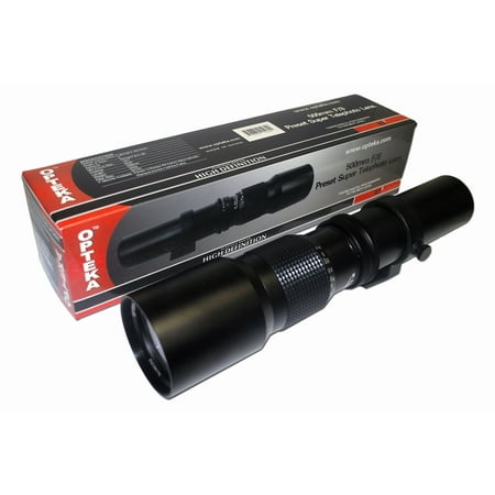 Opteka 500mm f/8 High Definition Preset Telephoto Lens for Pentax K-1, K-3 II, KP, K-70, K-S2, K-S1, K-500, K-50, K-30, K-7, K-5, K-3, K20D, K100D and K10D Digital SLR