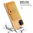 thumbnail image 6 of iPhone 7 Wallet Case, iPhone 8 Case, iPhone SE Case, Shockproof Rubber Card Holder PU Leather Phone Case Kickstand Protective Scratch Hybrid Bumper Shell for Apple iPhone 7 / 8 / SE 2020, Brown, 6 of 6