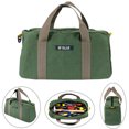 thumbnail image 2 of Wide Mouth Tool Bag, 16" Heavy Duty Canvas Tool Storage Bag, Multi-functional Metal Toolbox Organizer, Large Capacity Tool Tote Bag with Handle, for Home Garden Camping Outdoor, 2 of 5