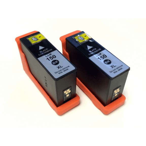 2PK High-Yield Black Ink Cartridge for Lexmark 150XL - Fits Lexmark Pro715 Pro915 S315 S415 S515