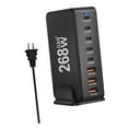 thumbnail image 2 of estación de carga del ordenador del cargador de 268W USB C, estación de carga de 8 puertos USB C Negro, 2 of 10