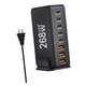 thumbnail image 2 of Cargador USB C de 268 W, adaptador de escritorio de carga rápida, 8 puertos, cargador GaN de escritorio Negro, 2 of 9