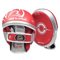 RIVAL Boxing RPM100 Professional Punch Mitts - Red/Silver