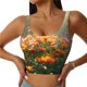 thumbnail image 1 of Fotbe Butterflies In Flower Field Sujetador Deportivo Largo sin Aros para Mujer con Almohadillas y Soporte Medio, Transpirable y Absorbente, Camiseta Tipo Chaleco o Tank Top-X-Large, 1 of 8