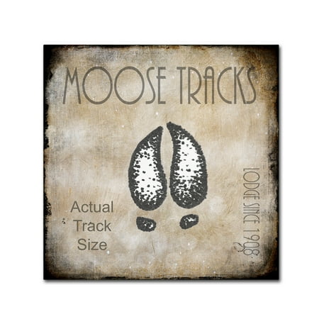Trademark Fine Art 'Moose Lodge 2 - Moose Tracks 2' Canvas Art by LightBoxJournal