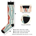 thumbnail image 3 of FORMRS Womens Knee High Socks Casual Long Thick Travel Daily Wear, 2 Pairs, Light Blue Pattern, 3 of 6