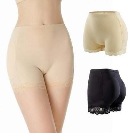 Xmarks Butt Lifter Panties for Women Seamless Padded Underwear Booty Pads Hip Enhancer Lace Shapewear Boyshorts 2 Pack 5XL