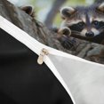 thumbnail image 4 of Castle Fairy Wildlife Raccoon Twin Duvet Cover,Rough Tree Hollow Twin Bedding,Brown Gray Green,Black Reversible,2pcs,No Comforter,1 Duvet Cover and 1 Pillowcase, 4 of 6