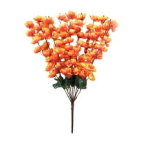 hulanddfd Valentine's Day Artificial Flowers Bouquet, 21.65inches Fake Flower Branches Faux Plants Greeneries Valentines Day Desktop Decoration for Wedding Party Vase Home Decor Orange