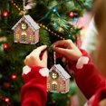 thumbnail image 5 of dajkiuy Christmas Wooden Ornaments, Light up Wood Hanging House Xmas Tree Pendant for Holiday Home Party Decoration, 5 of 6