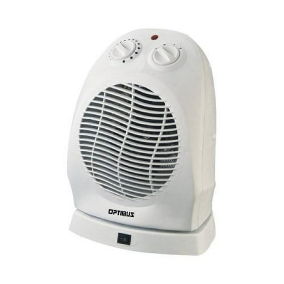 optimus h1382 heater fan oscillating thermostat portable