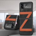 thumbnail image 6 of Case for Galaxy Z Flip 4 5G 5G, Fashion Z Stitching Design Pattern Shockproof Protection Phone Case Full Body Protection Back Case Slim Phone Cover for Galaxy Z Flip 4 5G 2022, Black, 6 of 13