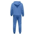 thumbnail image 6 of Men's Fall/Winter Hooded Sports Set, for Casual Training and Cold Weather Activities,Light Blue,XL, 6 of 7
