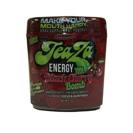 TeaZa - Bangin' Black Cherry - Smokeless Tobacco Alternative  - Energy (Best Chewing Tobacco Flavors)