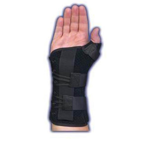 MedSpec Ryno Lacer Wrist and Thumb Brace Long, Black Small Right