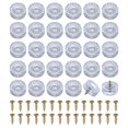 thumbnail image 1 of Uxcell 30Pcs Pies de tabla de cortar transparentes, 0.35" H x 0.83" D Almohadillas de goma redondas antideslizantes con tornillos y arandela de acero inoxidable incorporada para muebles, 1 of 6