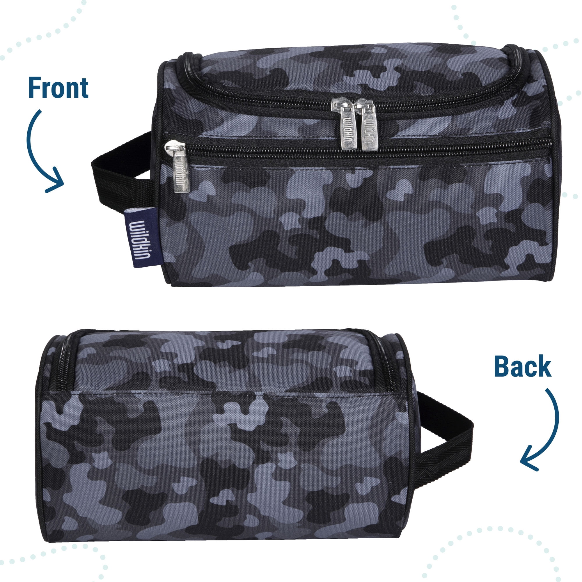 Wildkin Kids Travel Toiletry Bag (Black Camo)