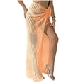 thumbnail image 2 of Beach Dress for Women Boho Tie Front Breathable Long Split Wrap Sarong Skirts Swimwear Cover Ups, 2 of 7