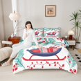 thumbnail image 4 of Castle Fairy Christmas Leaves 3-Piece Full Comforter Set, 4 of 8